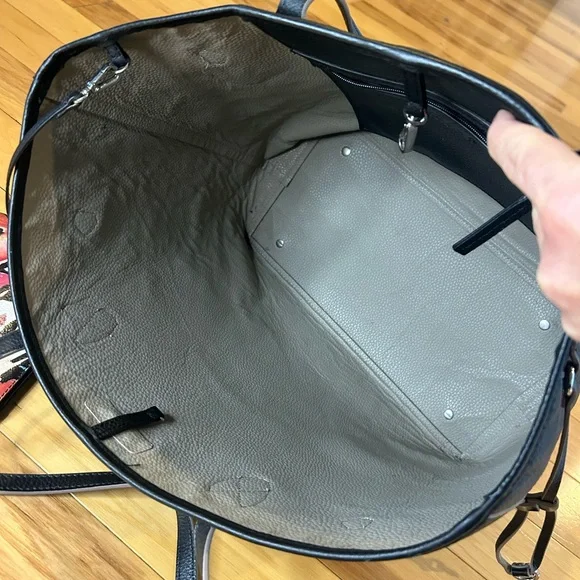 Lodis Black Pebbled Leather Tote Bag - Picture 7 of 14